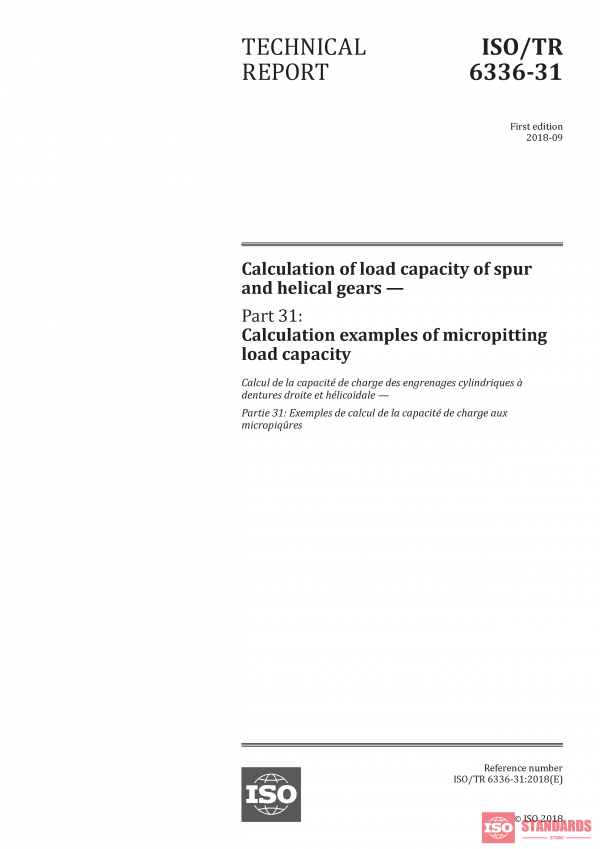 ISO/TR 6336-31:2018 PDF