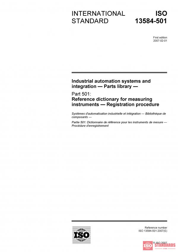 ISO 13584-501:2007 PDF