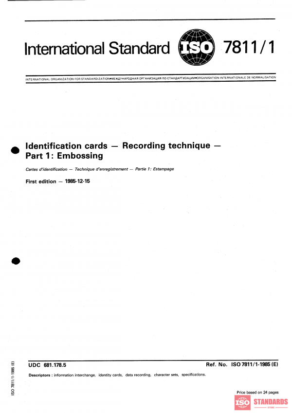 ISO 7811-1:1985 PDF