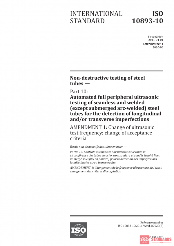 ISO 10893-10:2011/Amd 1:2020 PDF