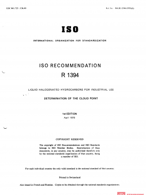 ISO/R 1394:1970 PDF