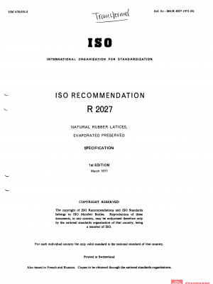 ISO/R 2027:1971 PDF
