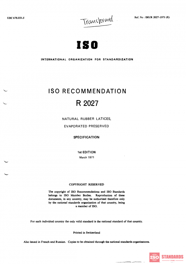 ISO/R 2027:1971 PDF