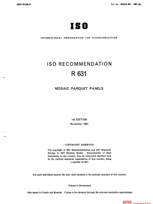 ISO/R 631:1967 PDF