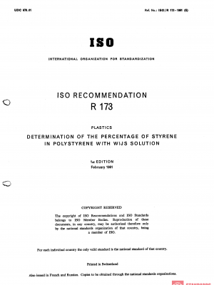 ISO/R 173:1961 PDF