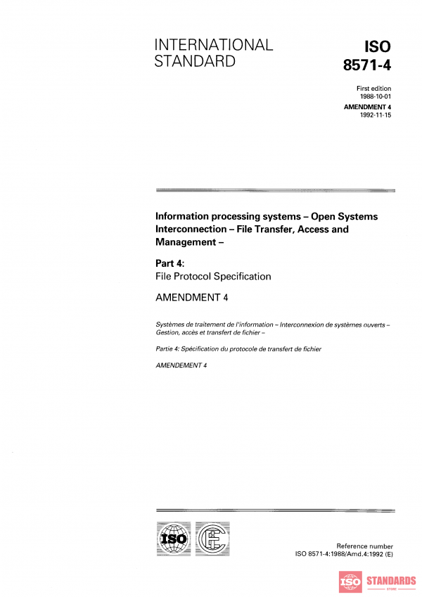 ISO 8571-4:1988/Amd 4:1992 PDF