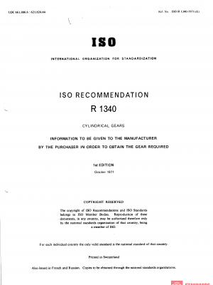 ISO/R 1340:1971 PDF