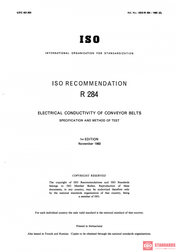 ISO/R 284:1962 PDF