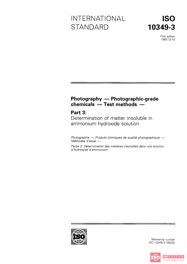 ISO 10349-3:1992 PDF