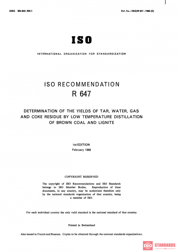 ISO/R 647:1968 PDF