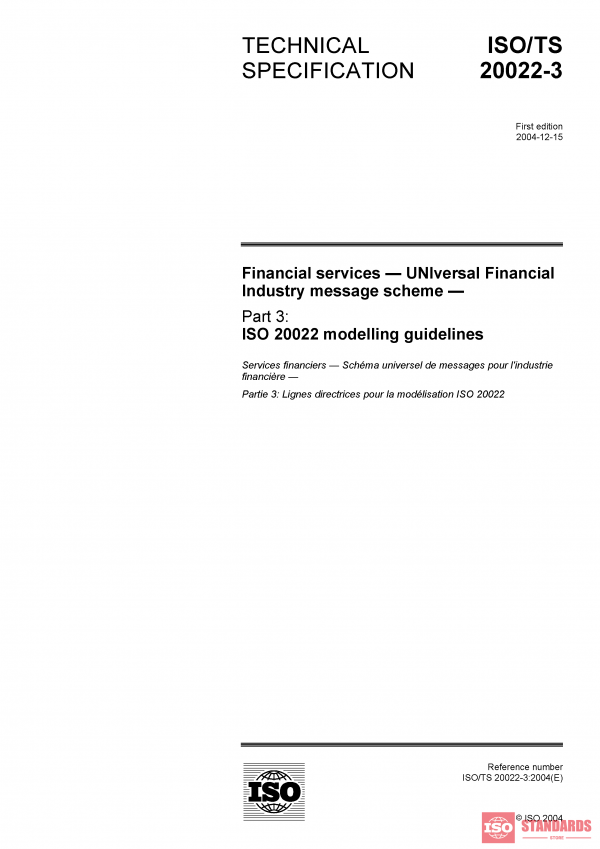 ISO/TS 20022-3:2004 PDF