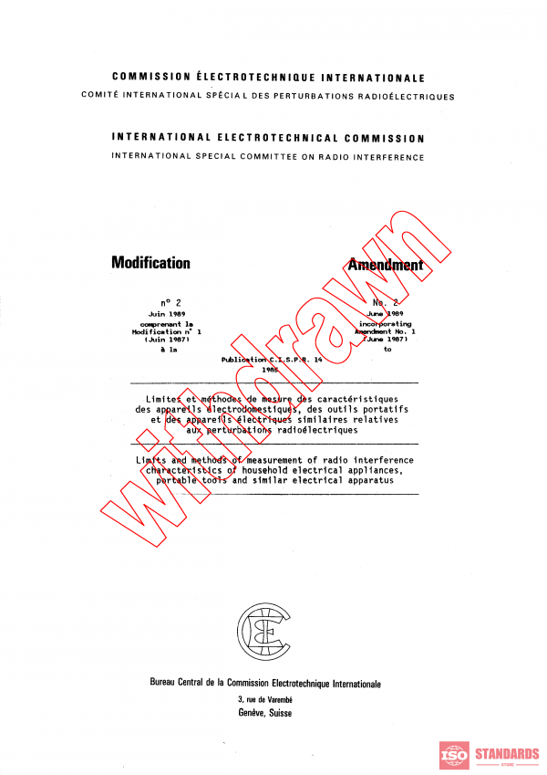 CISPR 14:1985/AMD2:1989 PDF
