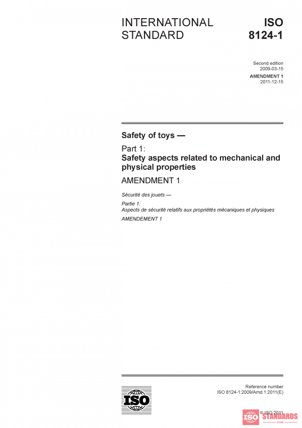 ISO 8124-1:2009/Amd 1:2011 PDF