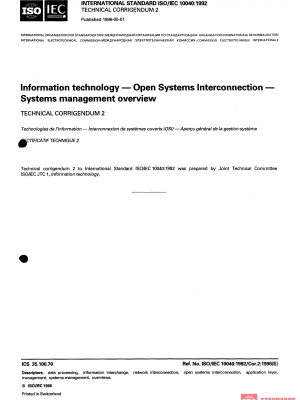 ISO/IEC 10040:1992/Cor 2:1996 PDF