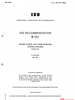 ISO/R 111:1959 PDF