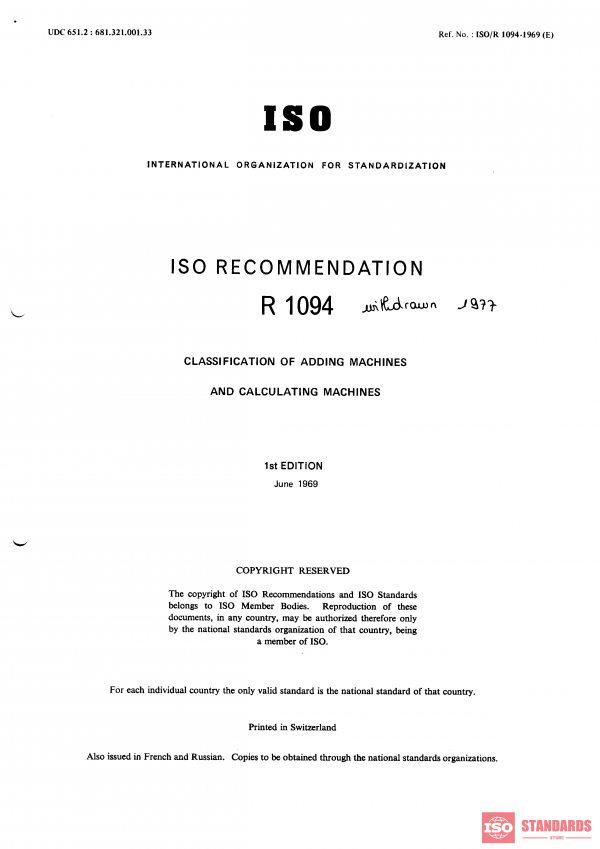 ISO/R 1094:1969 PDF