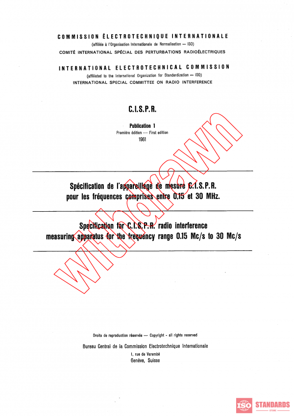 CISPR 1:1961 PDF