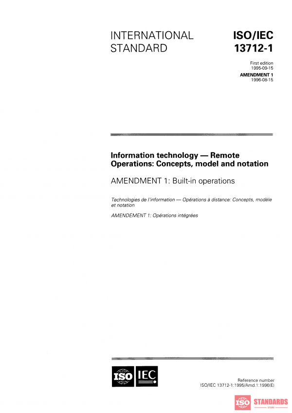 ISO/IEC 13712-1:1995/Amd 1:1996 PDF
