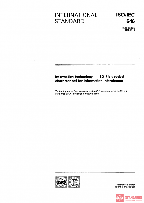 ISO/IEC 646 WG:1991 PDF
