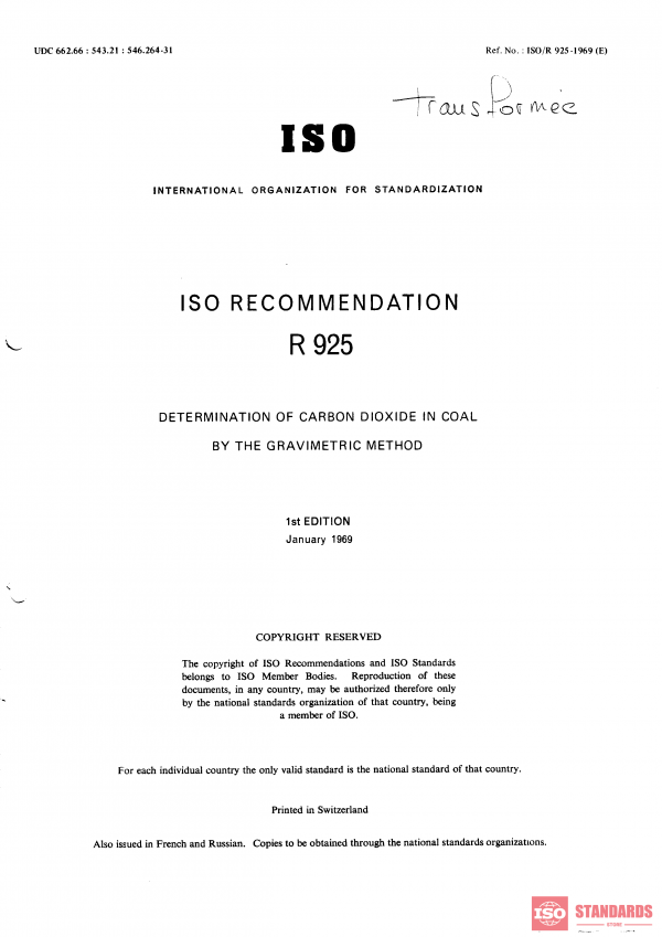 ISO/R 925:1969 PDF