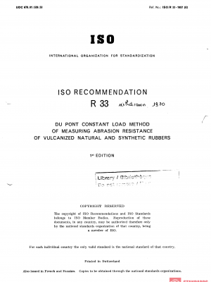 ISO/R 33:1957 PDF
