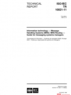ISO/IEC TR 10021-11:1999 PDF
