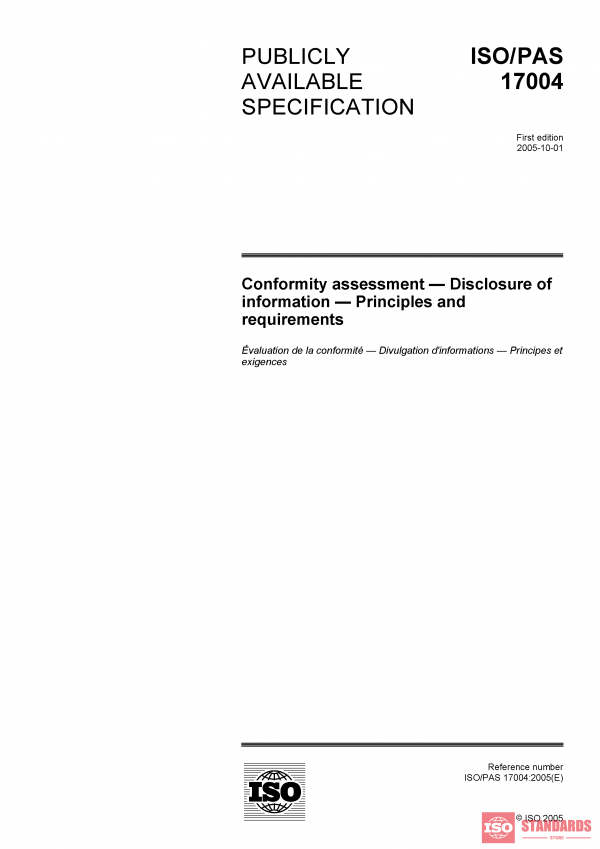 ISO/PAS 17004:2005 PDF