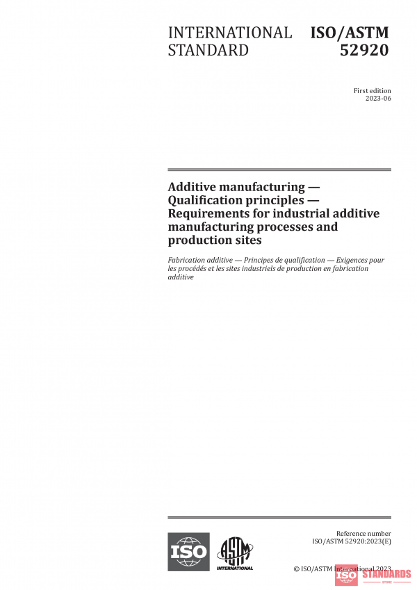 ISO/ASTM 52920:2023 PDF