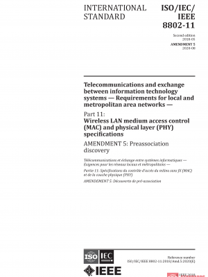 ISO/IEC/IEEE 8802-11:2018/AMD5:2020 PDF