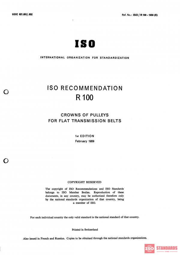 ISO/R 100:1959 PDF