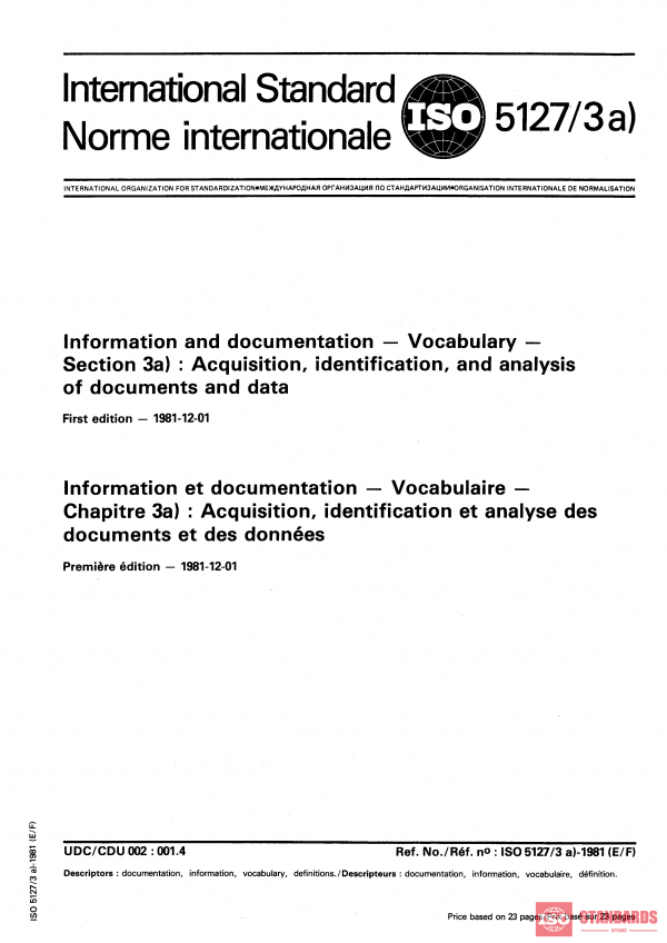 ISO 5127-3A:1981 PDF