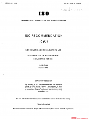 ISO/R 907:1968 PDF