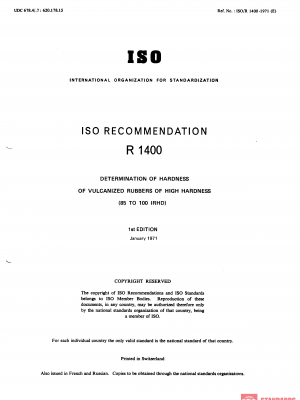 ISO/R 1400:1971 PDF