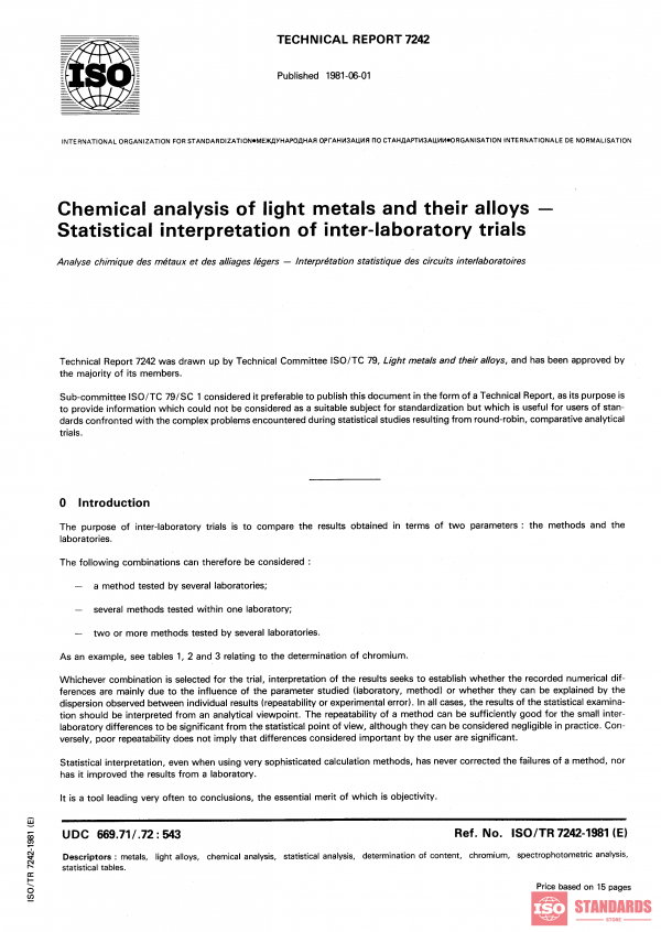 ISO/TR 7242:1981 PDF