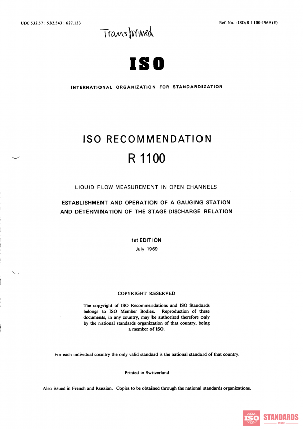 ISO/R 1100:1969 PDF