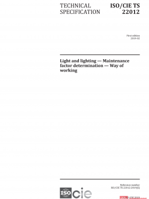 ISO/CIE TS 22012:2019 PDF
