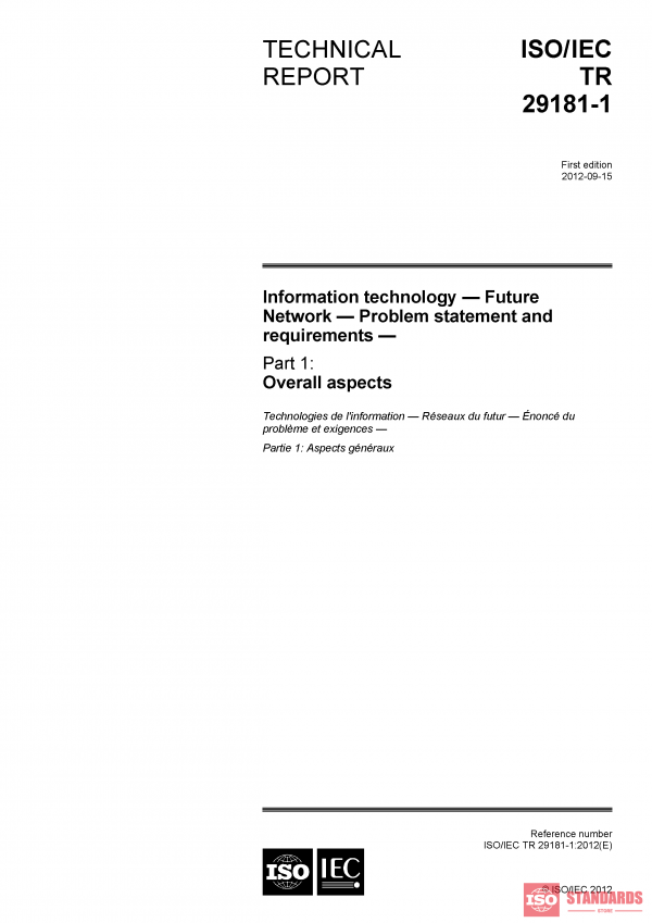 ISO/IEC TR 29181-1:2012 PDF