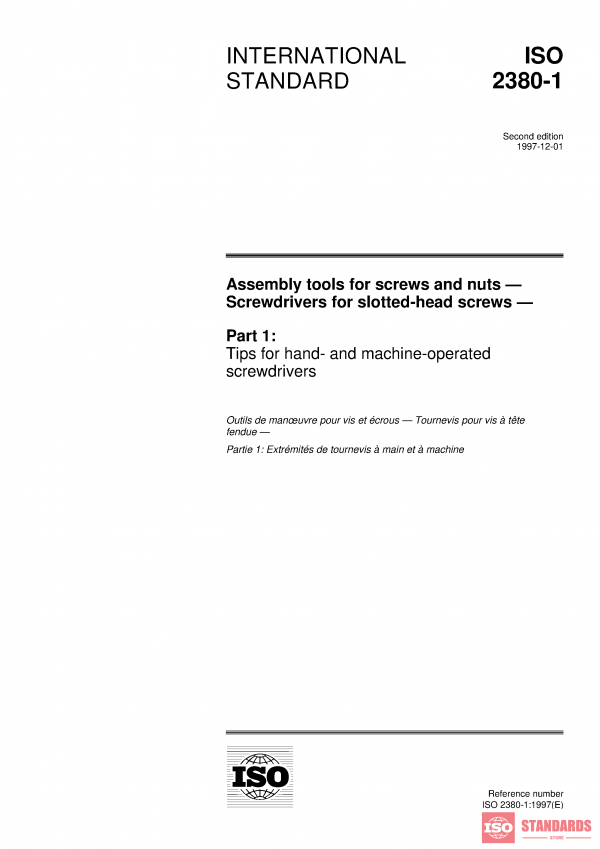 ISO 2380-1:1997 PDF