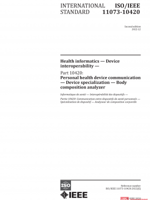 ISO/IEEE 11073-10420:2022 PDF