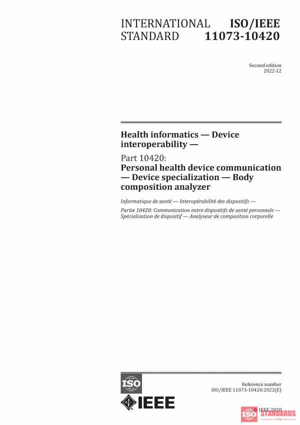 ISO/IEEE 11073-10420:2022 PDF