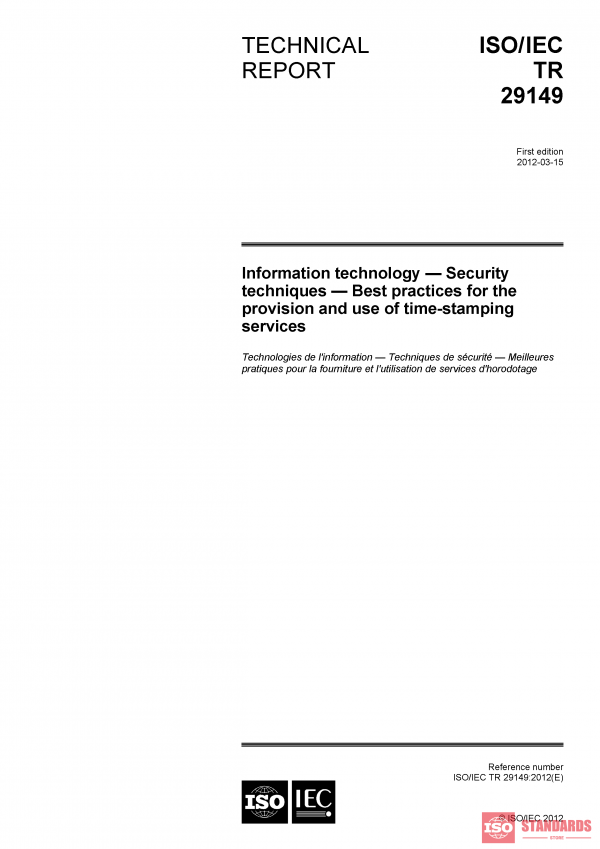 ISO/IEC TR 29149:2012 PDF