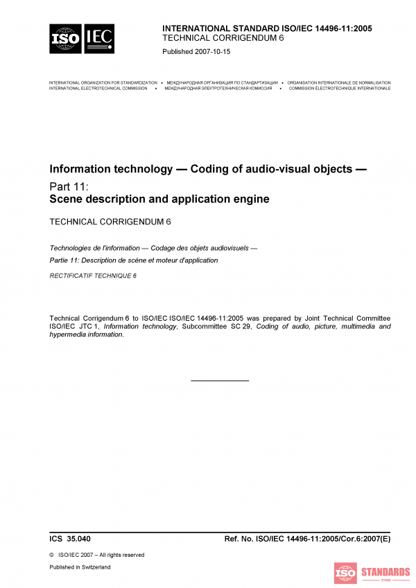 ISO/IEC 14496-11:2005/Cor 6:2007 PDF