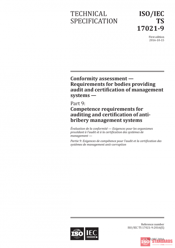 ISO/IEC TS 17021-9:2016 PDF