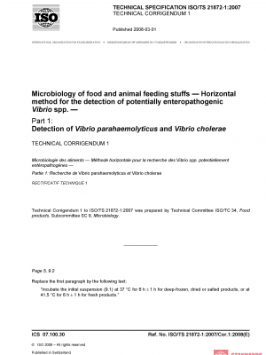 ISO/TS 21872-1:2007/Cor 1:2008 PDF