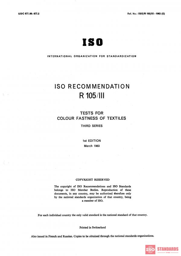 ISO/R 105-3:1963 PDF
