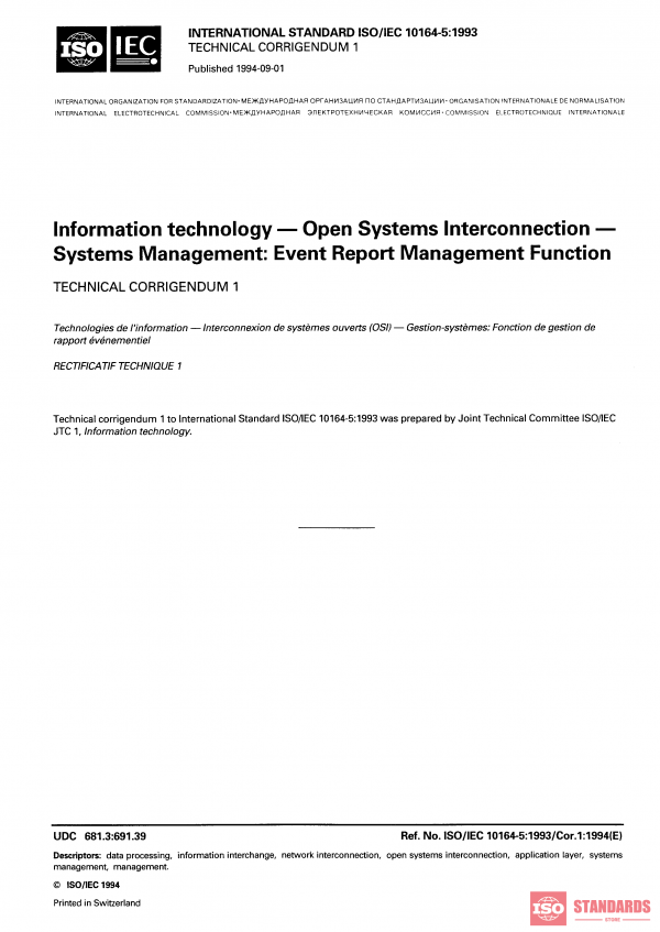 ISO/IEC 10164-5:1993/COR1:1994 PDF