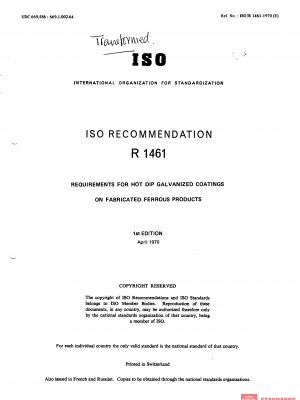 ISO/R 1461:1970 PDF