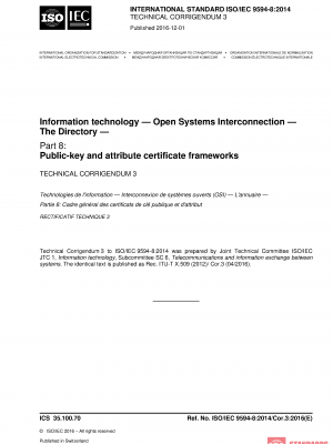 ISO/IEC 9594-8:2014/COR3:2016 PDF