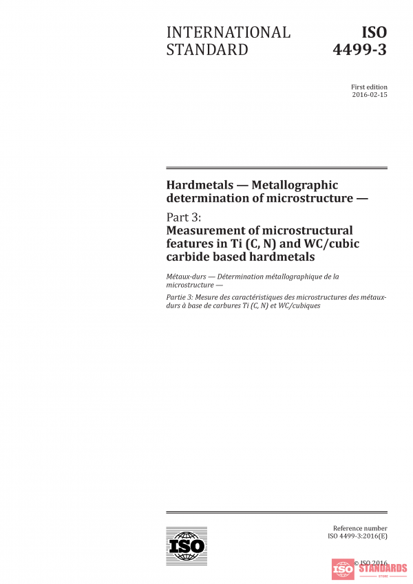 ISO 4499-3:2016 PDF