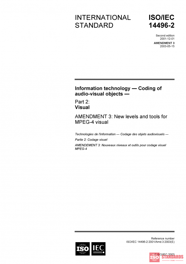 ISO/IEC 14496-2:2001/Amd 3:2003 PDF